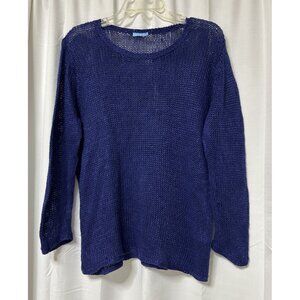 J Mclaughlin Linen Blend Sweater Sand Brown Women's Size L